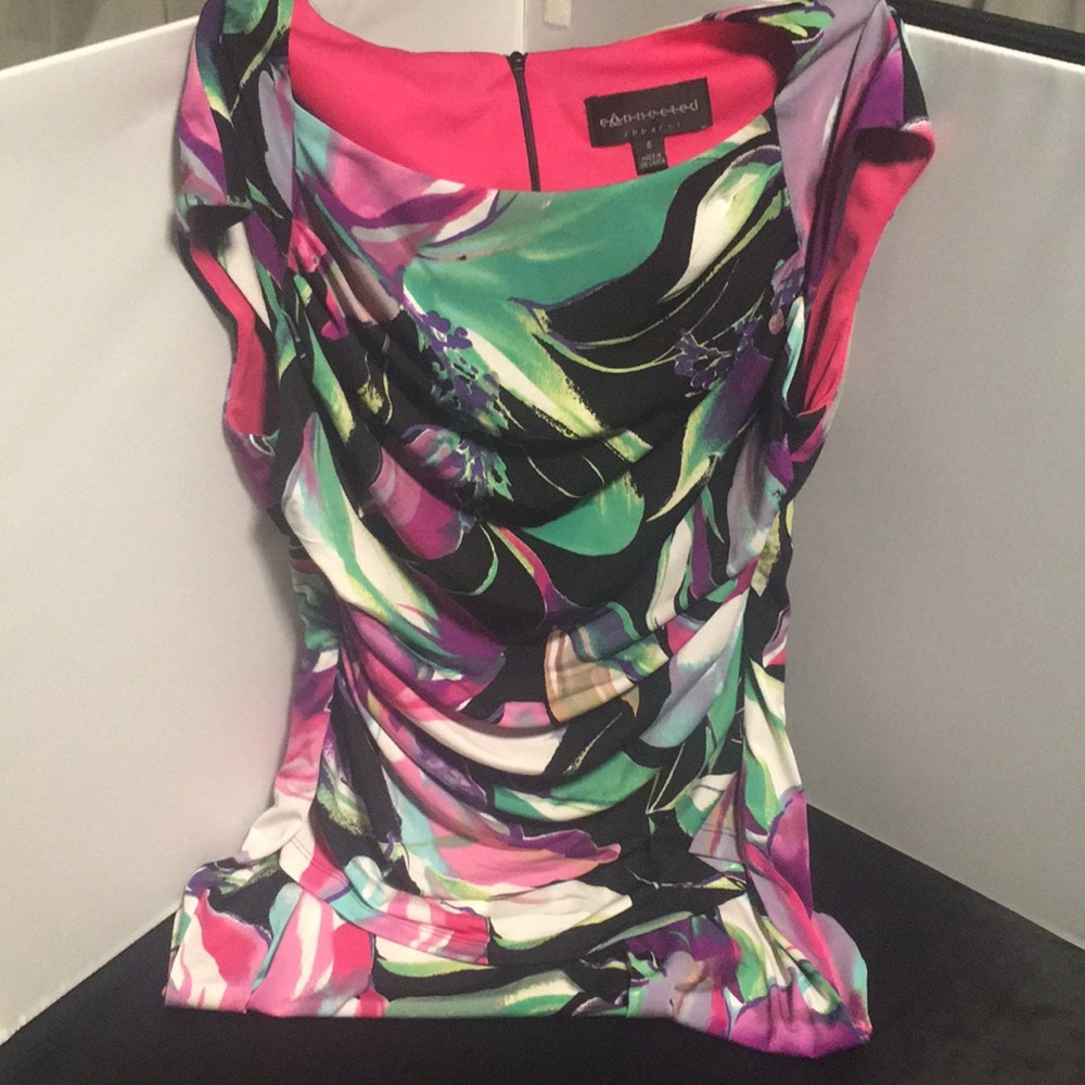 CONNECTED APPAREL Buisness-ready floral dress